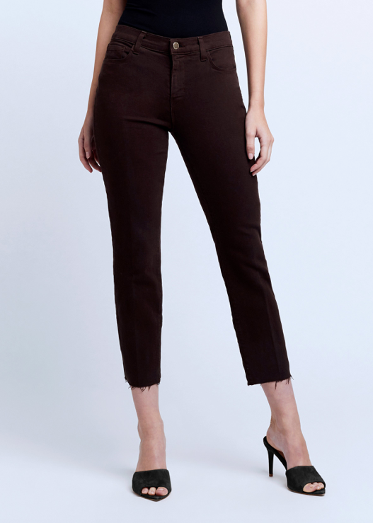 Sada High Rise Crop Slim Espresso