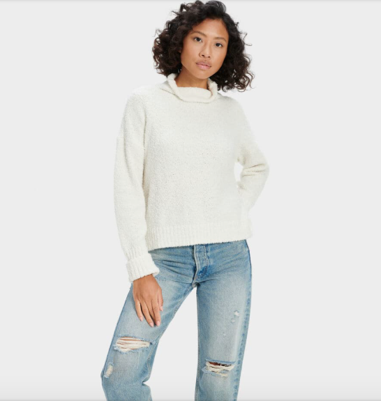 SAGE Mock Turtleneck Cream